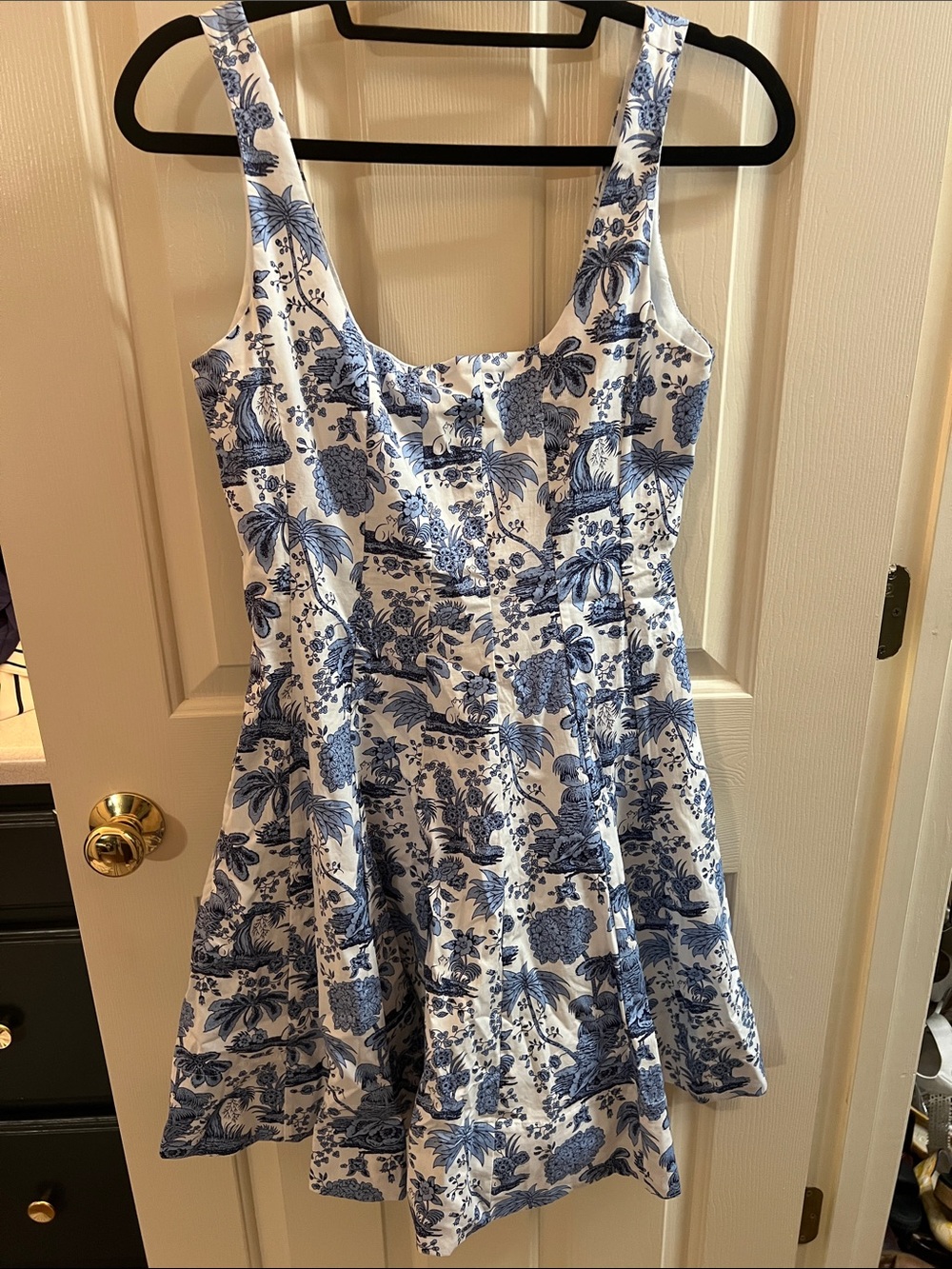 Toile Fit and Flare Dress